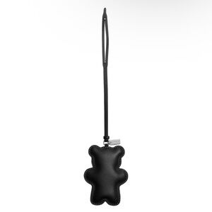 New Coach Black Puffy Teddy Bear Bag Charm